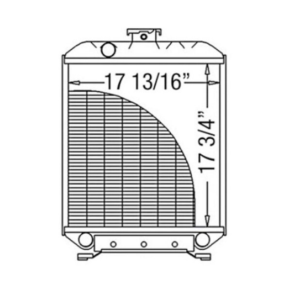 Aftermarket 211051 Tractor Radiator, 1734 x 1678 x 178 Fits Kubota L3600, L4200 211051-NOR - main